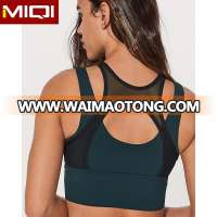 2017 High support strappy open back sports bra with custom logo yoga bra for women